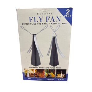 Bernini Fly Fan 2-Pack Repels Flies Safe & Natural 360°